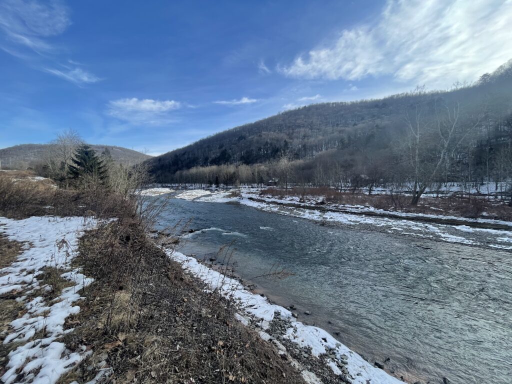 Upper Delaware River Winter Ice Fly Fishing Report